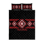 Aotearoa Atua Tumatauenga Quilt Bed Set Maori God Of War Taniko Motifs