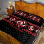 Aotearoa Atua Tumatauenga Quilt Bed Set Maori God Of War Taniko Motifs