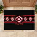 Aotearoa Atua Tumatauenga Rubber Doormat Maori God Of War Taniko Motifs