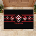 Aotearoa Atua Tumatauenga Rubber Doormat Maori God Of War Taniko Motifs