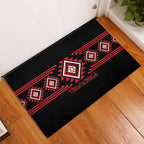 Aotearoa Atua Tumatauenga Rubber Doormat Maori God Of War Taniko Motifs