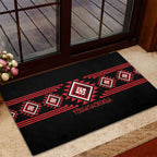Aotearoa Atua Tumatauenga Rubber Doormat Maori God Of War Taniko Motifs