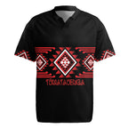 Aotearoa Atua Tumatauenga Personalised Rugby Jersey Maori God Of War Taniko Motifs