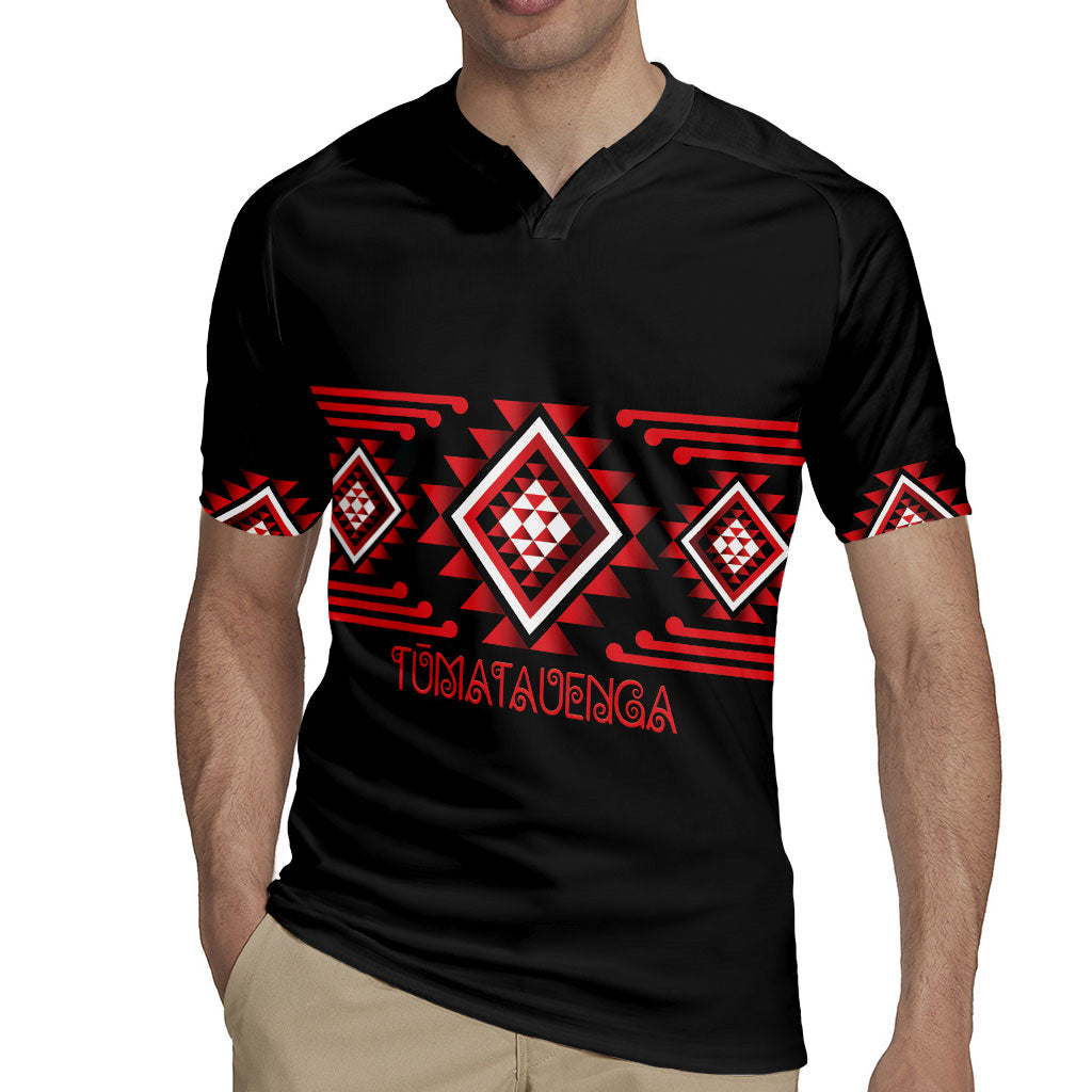 Aotearoa Atua Tumatauenga Personalised Rugby Jersey Maori God Of War Taniko Motifs