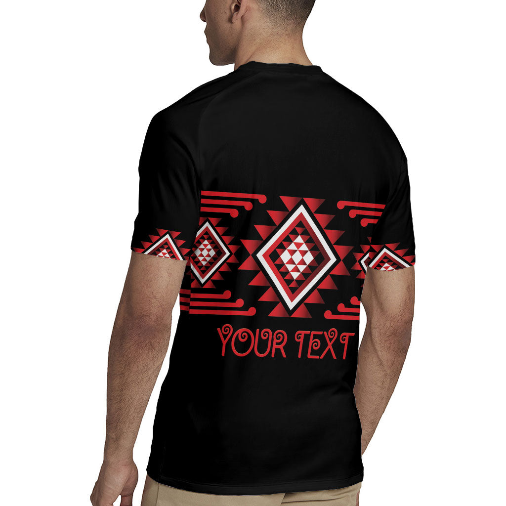 Aotearoa Atua Tumatauenga Personalised Rugby Jersey Maori God Of War Taniko Motifs