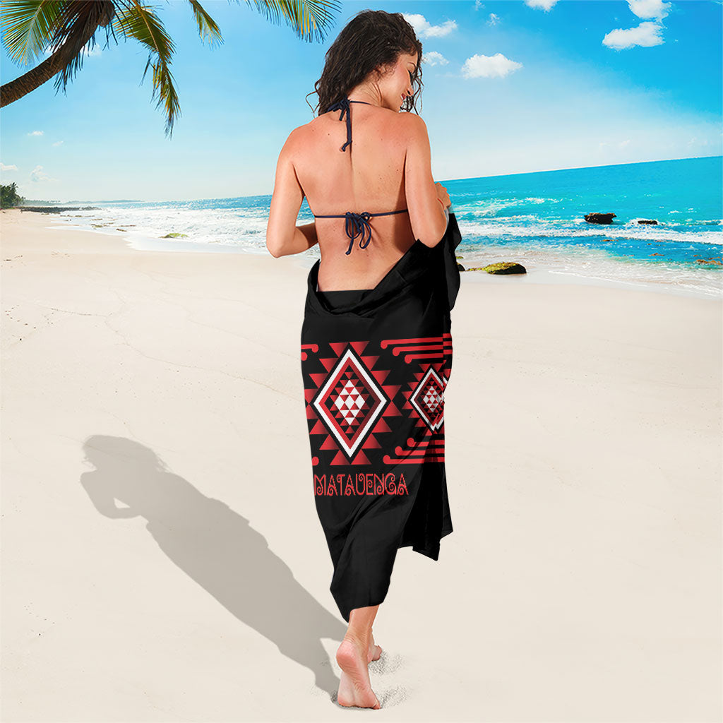 Aotearoa Atua Tumatauenga Sarong Maori God Of War Taniko Motifs