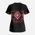 Aotearoa Atua Tumatauenga Personalised Scrub Top Maori God Of War Taniko Motifs