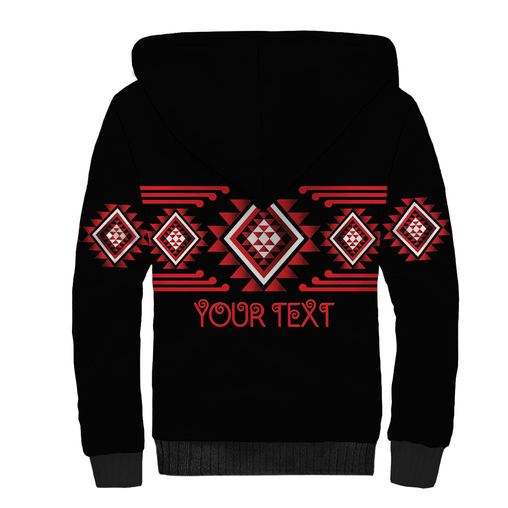 Aotearoa Atua Tumatauenga Personalised Sherpa Hoodie Maori God Of War Taniko Motifs