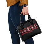 Aotearoa Atua Tumatauenga Shoulder Handbag Maori God Of War Taniko Motifs