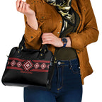 Aotearoa Atua Tumatauenga Shoulder Handbag Maori God Of War Taniko Motifs