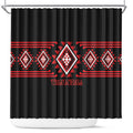 Aotearoa Atua Tumatauenga Shower Curtain Maori God Of War Taniko Motifs