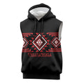 Aotearoa Atua Tumatauenga Personalised Sleeveless Hoodie Maori God Of War Taniko Motifs