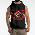 Aotearoa Atua Tumatauenga Personalised Sleeveless Zip Hoodie Maori God Of War Taniko Motifs