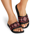 Aotearoa Atua Tumatauenga Slide Sandals Maori God Of War Taniko Motifs