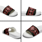 Aotearoa Atua Tumatauenga Slide Sandals Maori God Of War Taniko Motifs