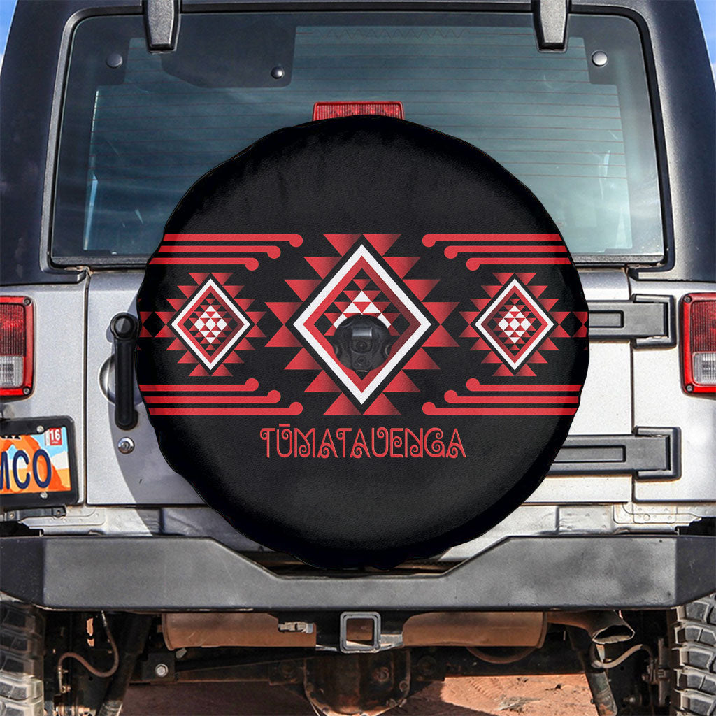 Aotearoa Atua Tumatauenga Spare Tire Cover Maori God Of War Taniko Motifs