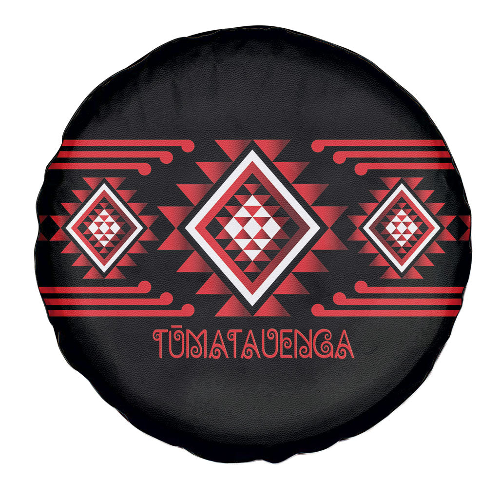 Aotearoa Atua Tumatauenga Spare Tire Cover Maori God Of War Taniko Motifs