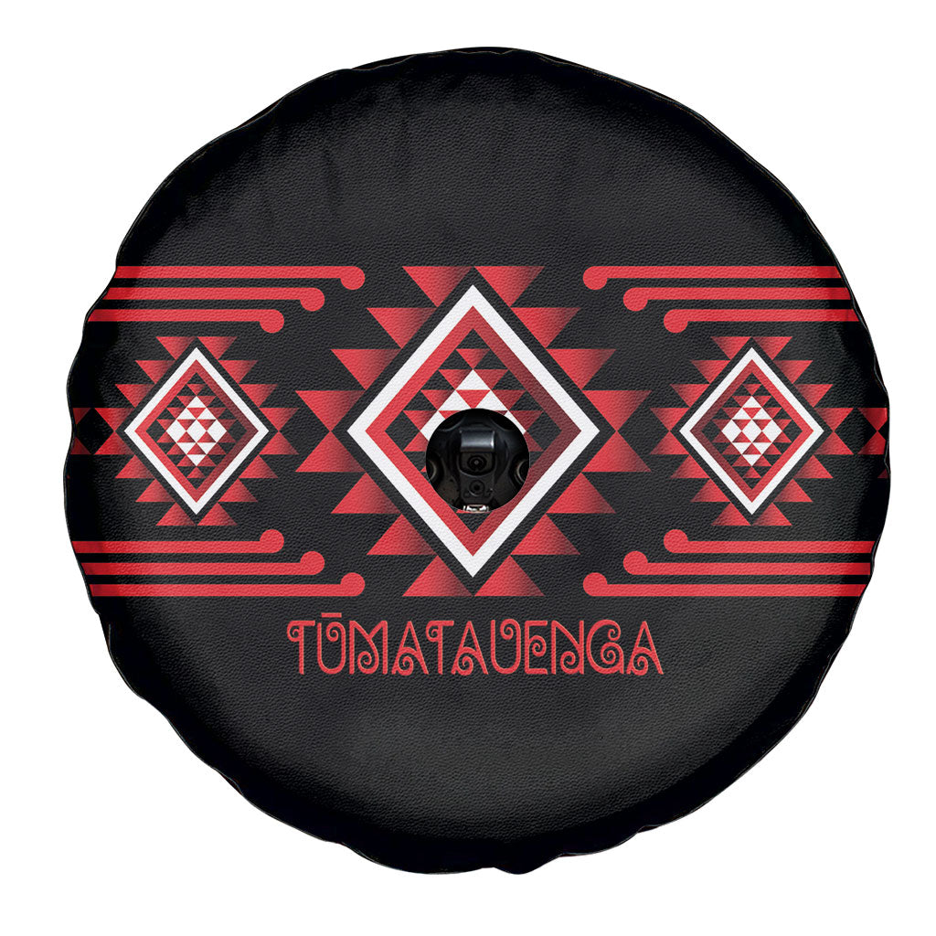 Aotearoa Atua Tumatauenga Spare Tire Cover Maori God Of War Taniko Motifs