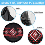 Aotearoa Atua Tumatauenga Spare Tire Cover Maori God Of War Taniko Motifs