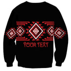 Aotearoa Atua Tumatauenga Personalised Sweatshirt Maori God Of War Taniko Motifs