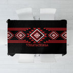 Aotearoa Atua Tumatauenga Tablecloth Maori God Of War Taniko Motifs