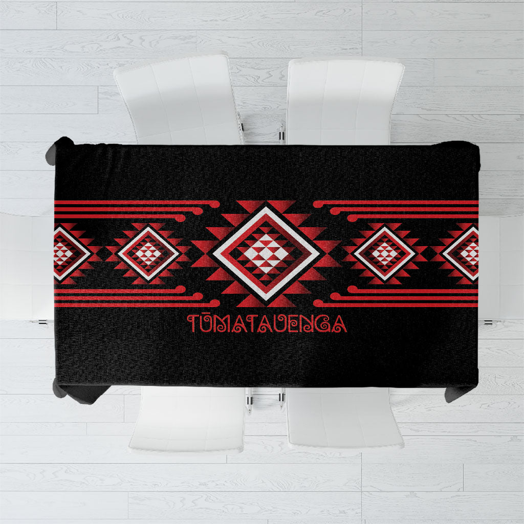 Aotearoa Atua Tumatauenga Tablecloth Maori God Of War Taniko Motifs