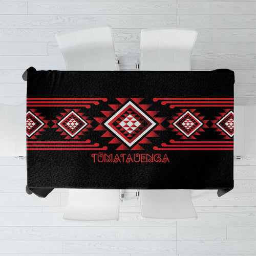 Aotearoa Atua Tumatauenga Tablecloth Maori God Of War Taniko Motifs