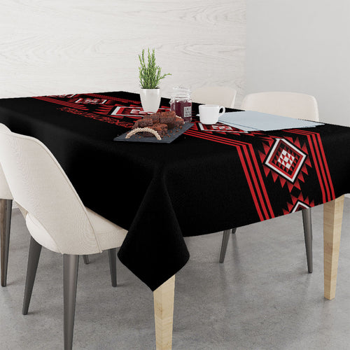 Aotearoa Atua Tumatauenga Tablecloth Maori God Of War Taniko Motifs