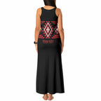 Aotearoa Atua Tumatauenga Personalised Tank Maxi Dress Maori God Of War Taniko Motifs