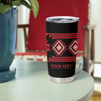 Aotearoa Atua Tumatauenga Personalised Tumbler Cup Maori God Of War Taniko Motifs