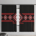 Aotearoa Atua Tumatauenga Window Curtain Maori God Of War Taniko Motifs