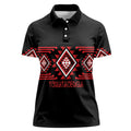 Aotearoa Atua Tumatauenga Personalised Women Polo Shirt Maori God Of War Taniko Motifs