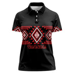 Aotearoa Atua Tumatauenga Personalised Women Polo Shirt Maori God Of War Taniko Motifs