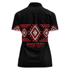 Aotearoa Atua Tumatauenga Personalised Women Polo Shirt Maori God Of War Taniko Motifs