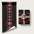Aotearoa Atua Tumatauenga Wrapping Paper Maori God Of War Taniko Motifs