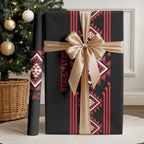 Aotearoa Atua Tumatauenga Wrapping Paper Maori God Of War Taniko Motifs