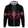 Aotearoa Atua Tumatauenga Personalised Zip Hoodie Maori God Of War Taniko Motifs