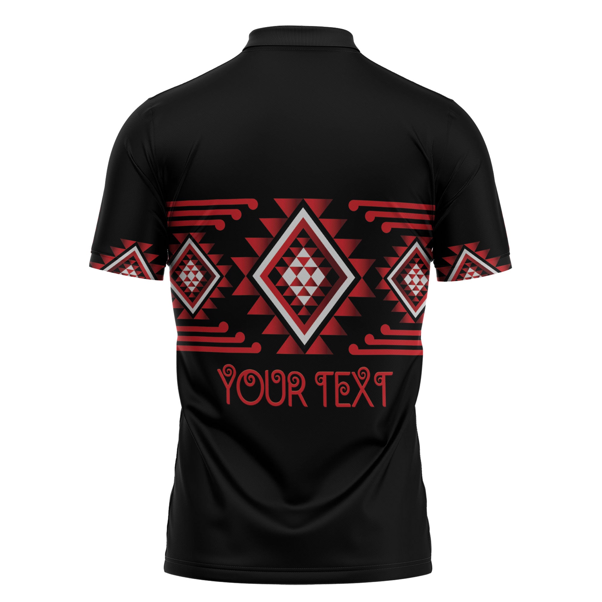 Aotearoa Atua Tumatauenga Personalised Zipper Polo Shirt Maori God Of War Taniko Motifs