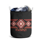 Aotearoa Atua Ruaumoko Laundry Basket Maori Powerful God Taniko Motifs