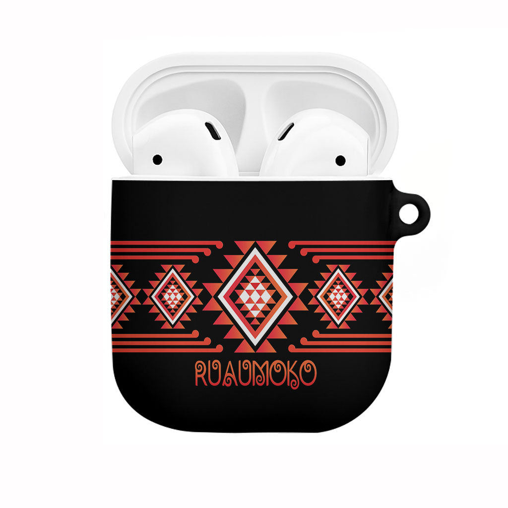 Aotearoa Atua Ruaumoko AirPods Case Maori Powerful God Taniko Motifs