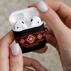 Aotearoa Atua Ruaumoko AirPods Case Maori Powerful God Taniko Motifs
