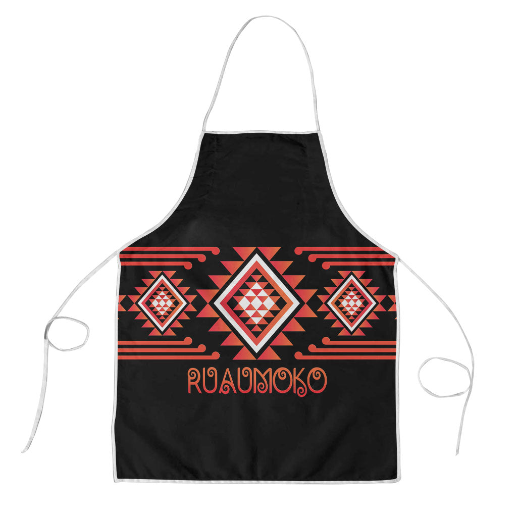 Aotearoa Atua Ruaumoko Apron Maori Powerful God Taniko Motifs
