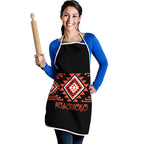 Aotearoa Atua Ruaumoko Apron Maori Powerful God Taniko Motifs