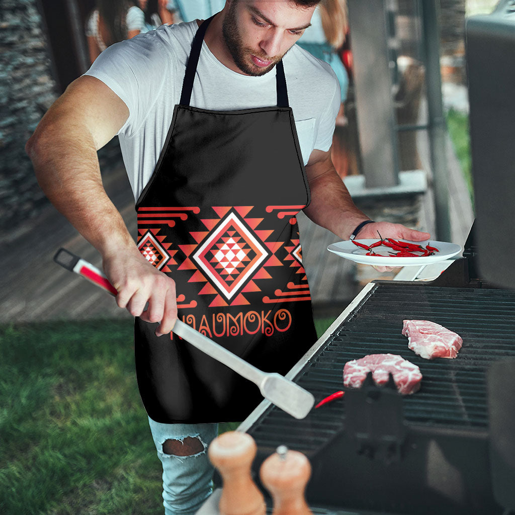 Aotearoa Atua Ruaumoko Apron Maori Powerful God Taniko Motifs