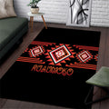 Aotearoa Atua Ruaumoko Area Rug Maori Powerful God Taniko Motifs