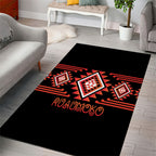 Aotearoa Atua Ruaumoko Area Rug Maori Powerful God Taniko Motifs