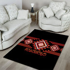 Aotearoa Atua Ruaumoko Area Rug Maori Powerful God Taniko Motifs