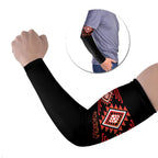 Aotearoa Atua Ruaumoko Personalised Arm Sleeves Maori Powerful God Taniko Motifs