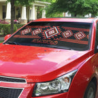 Aotearoa Atua Ruaumoko Auto Sun Shade Maori Powerful God Taniko Motifs