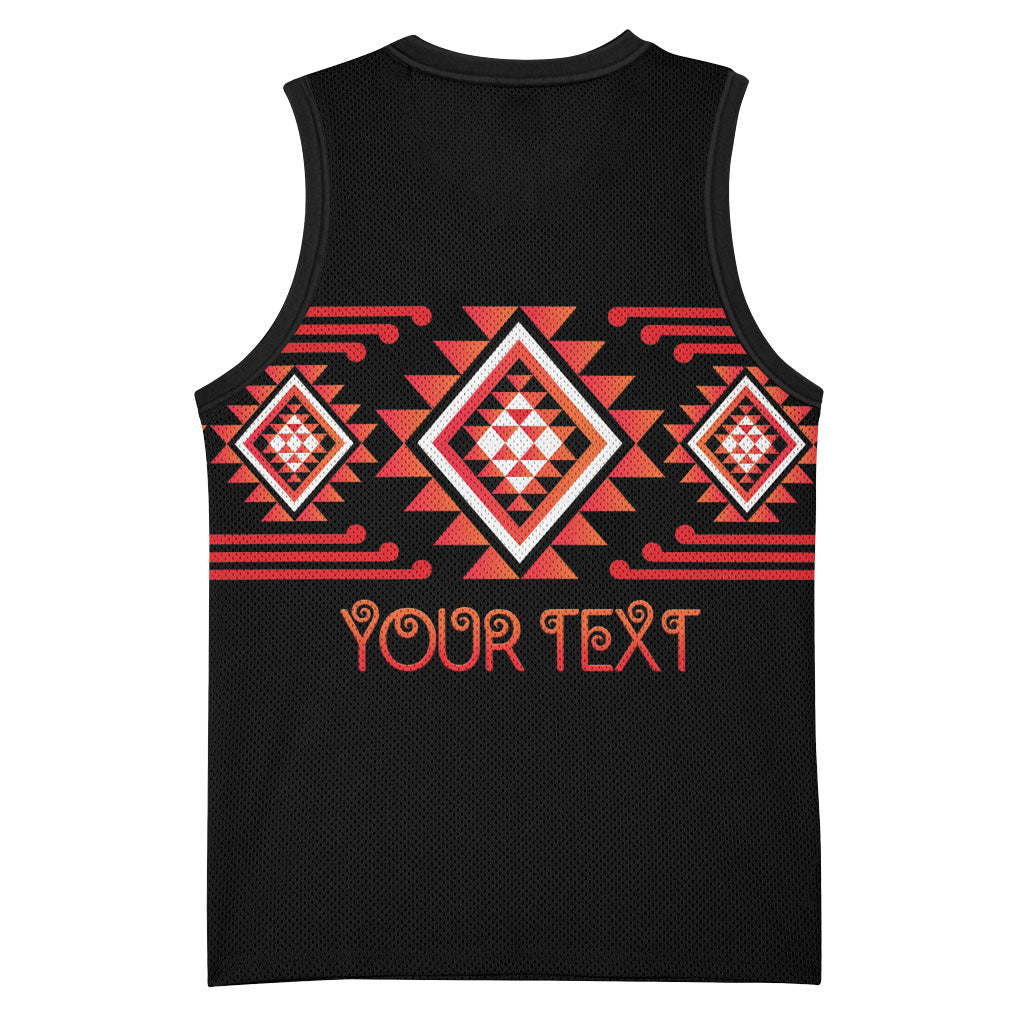 Aotearoa Atua Ruaumoko Personalised Basketball Jersey Maori Powerful God Taniko Motifs
